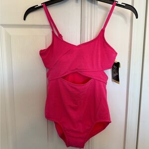 art class Kids Swim One Piece in Bright Pink